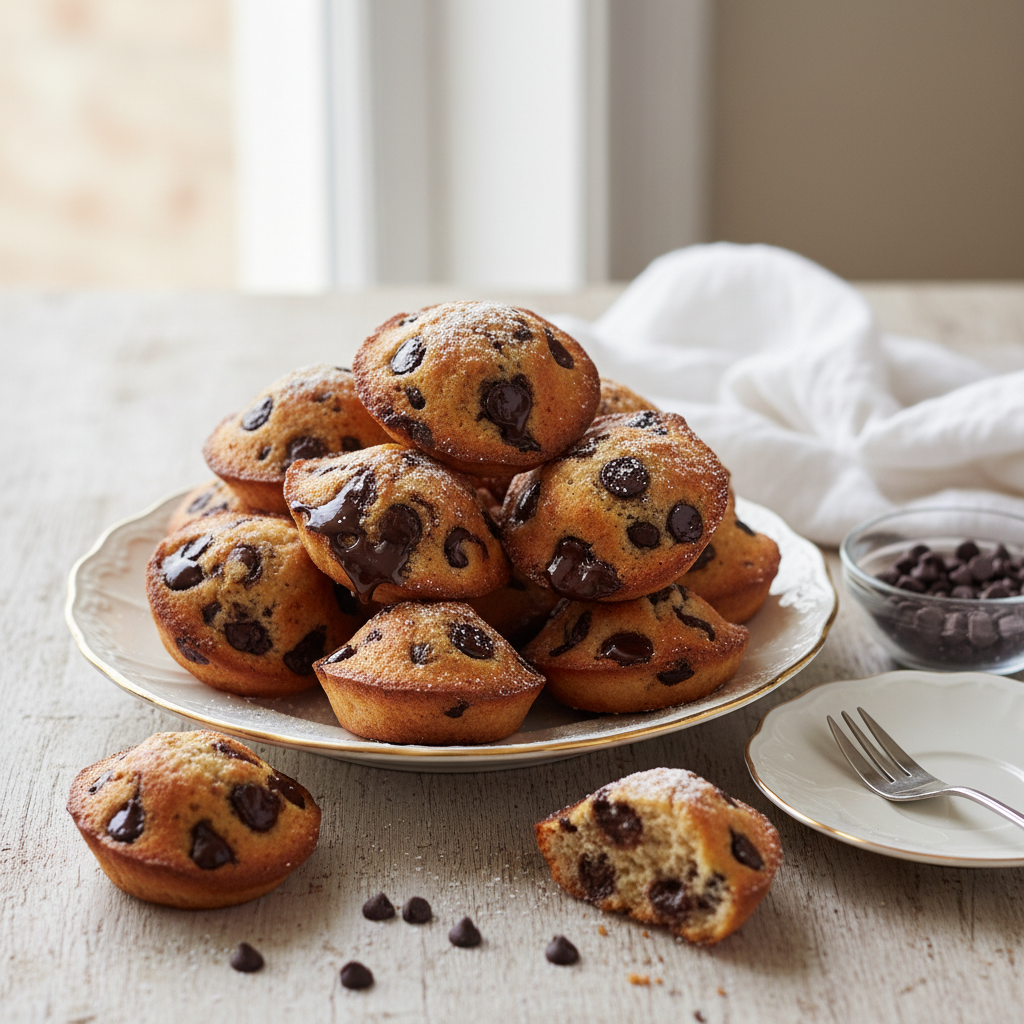 Photo de Recette de madeleine aux pépites de chocolat ultra gourmande