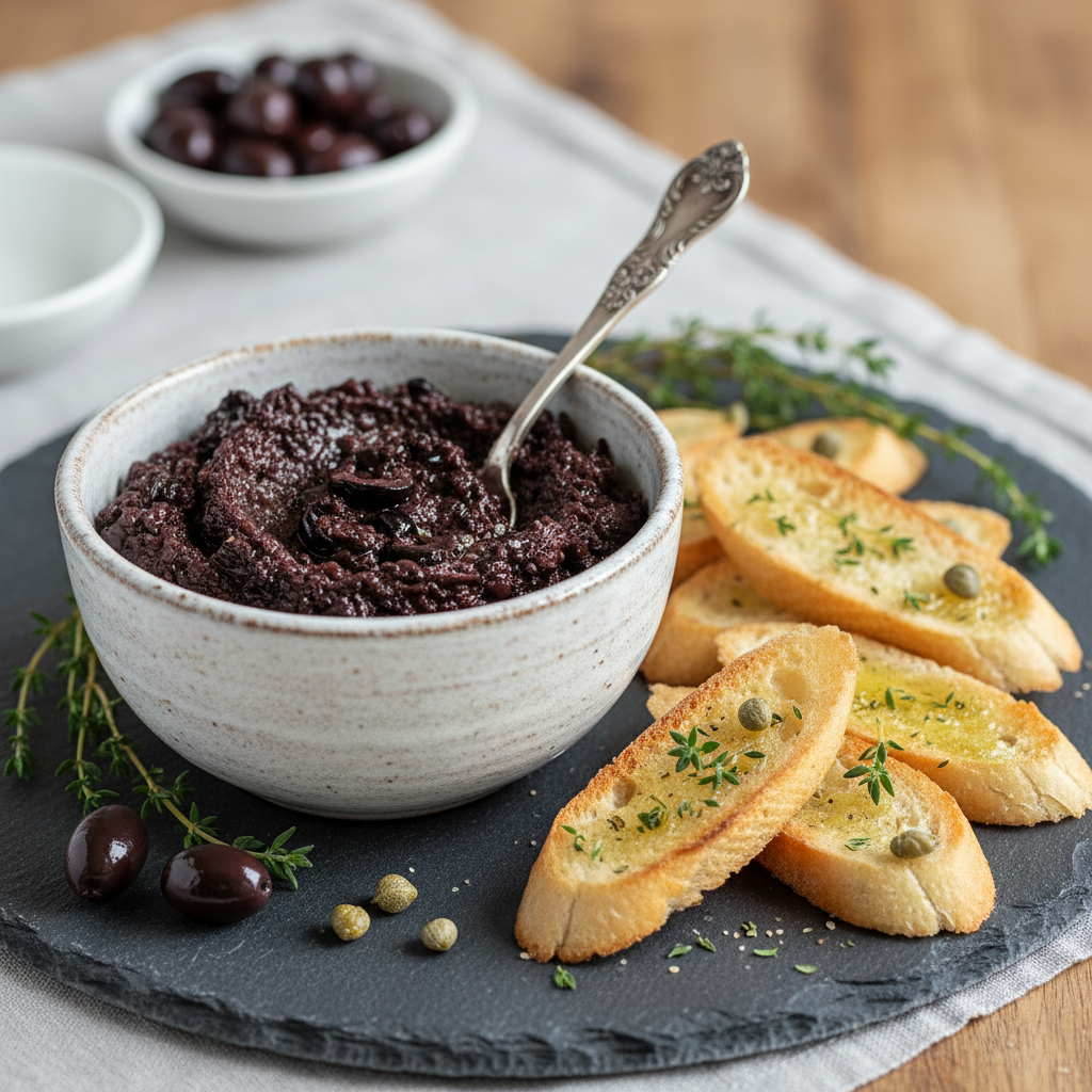 Photo de Recette de tapenade noire provençale traditionnelle
