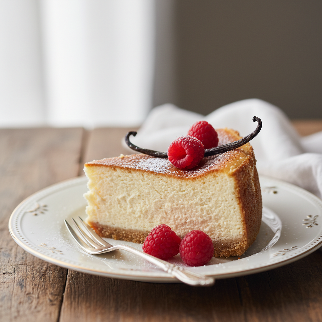 Photo de Recette de cheesecake new-yorkais onctueux et vanillé