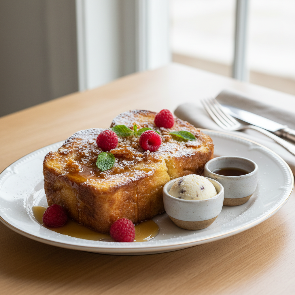 Photo de Recette de pain perdu au four croustillant et fondant