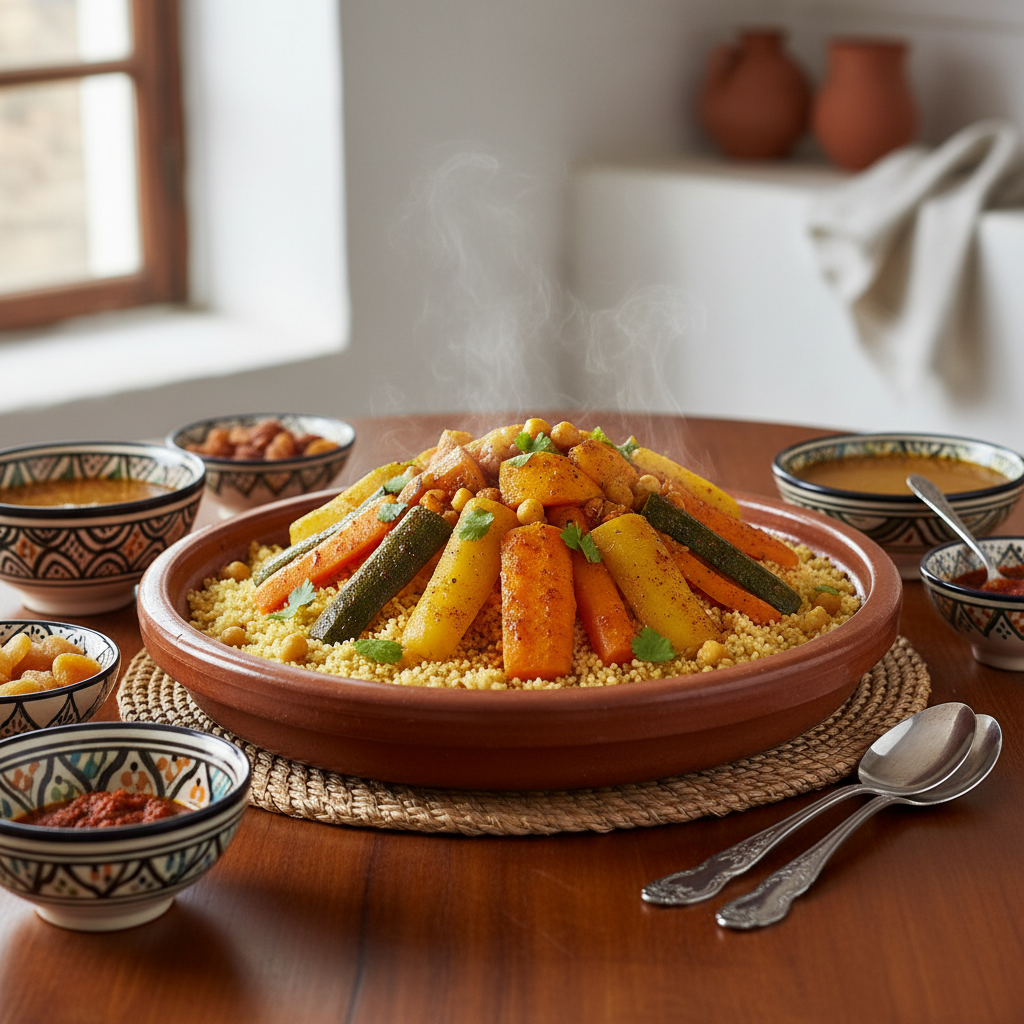 Photo de Recette du couscous algérien traditionnel aux légumes