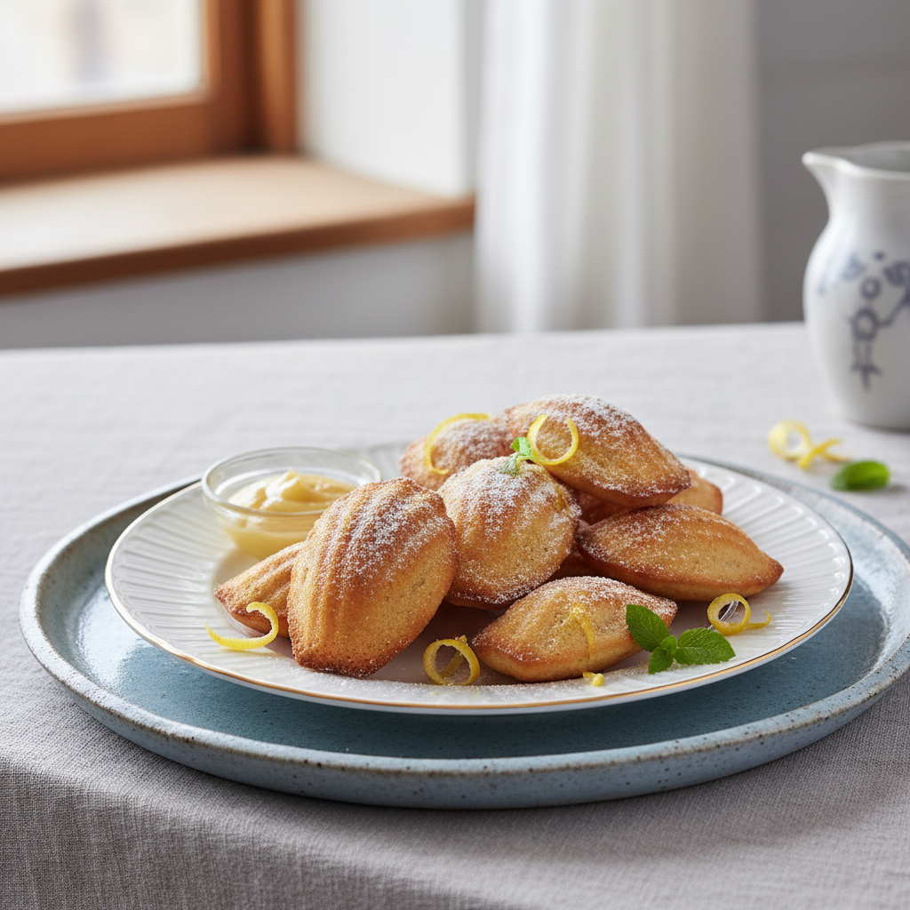 Photo de Recette des madeleines fondantes au parfum de citron