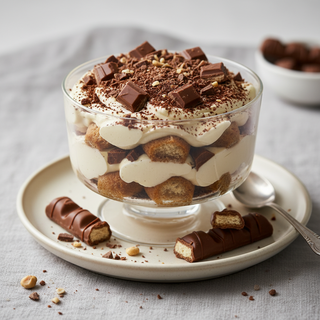 Photo de Recette du tiramisu kinder bueno croquant et crémeux