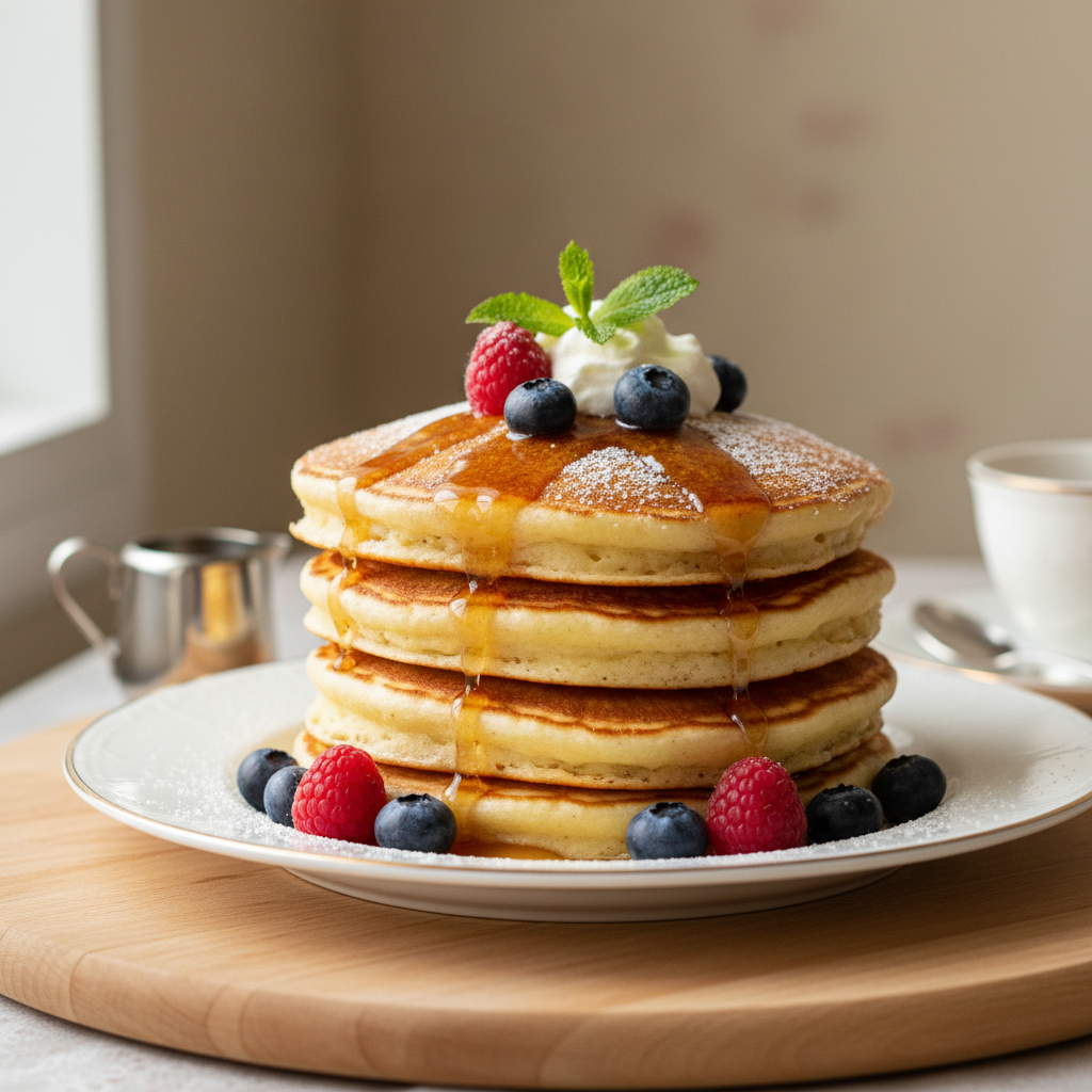Photo de Recette de pancakes épais et moelleux façon diner