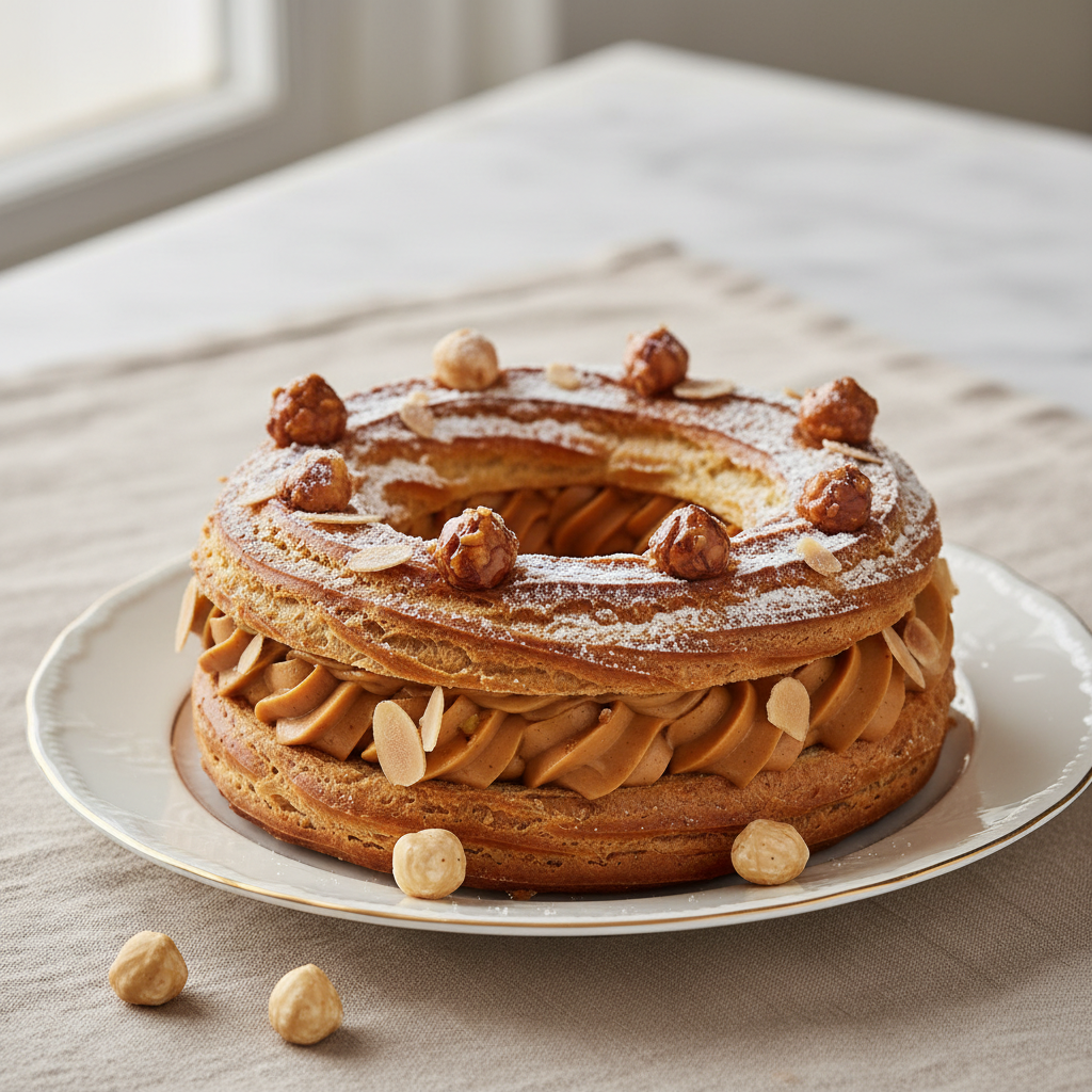 Photo de Recette du Paris-Brest traditionnel au praliné maison