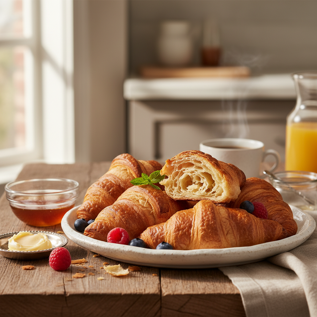 Photo de Recette des croissants au beurre pur et croustillants