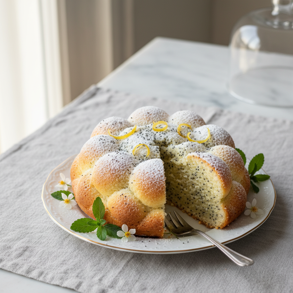 Photo de Recette du gâteau nuage au citron et pavot