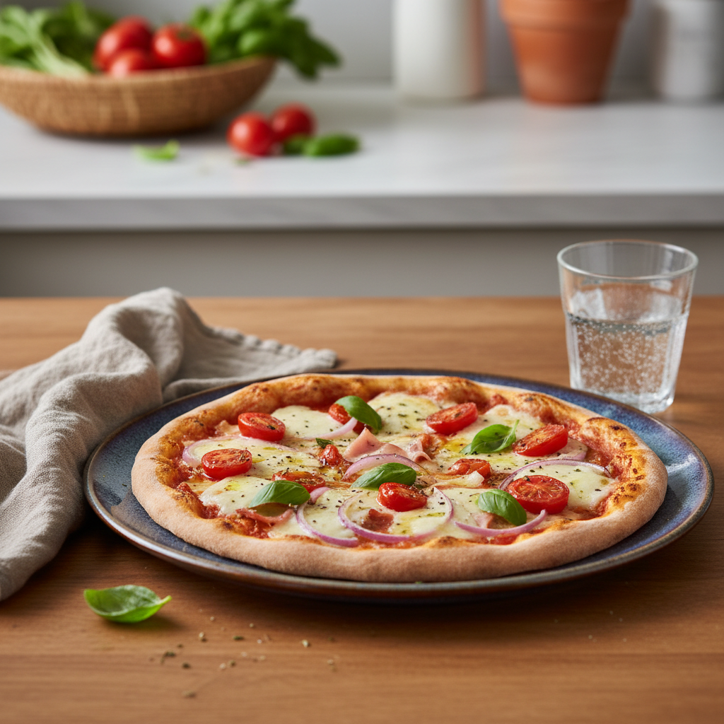 Photo de Recette de pizza maison à la pâte fine et croustillante