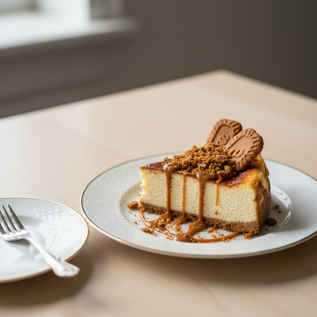 Photo de Recette de cheesecake speculoos cuit au four ultra crémeux