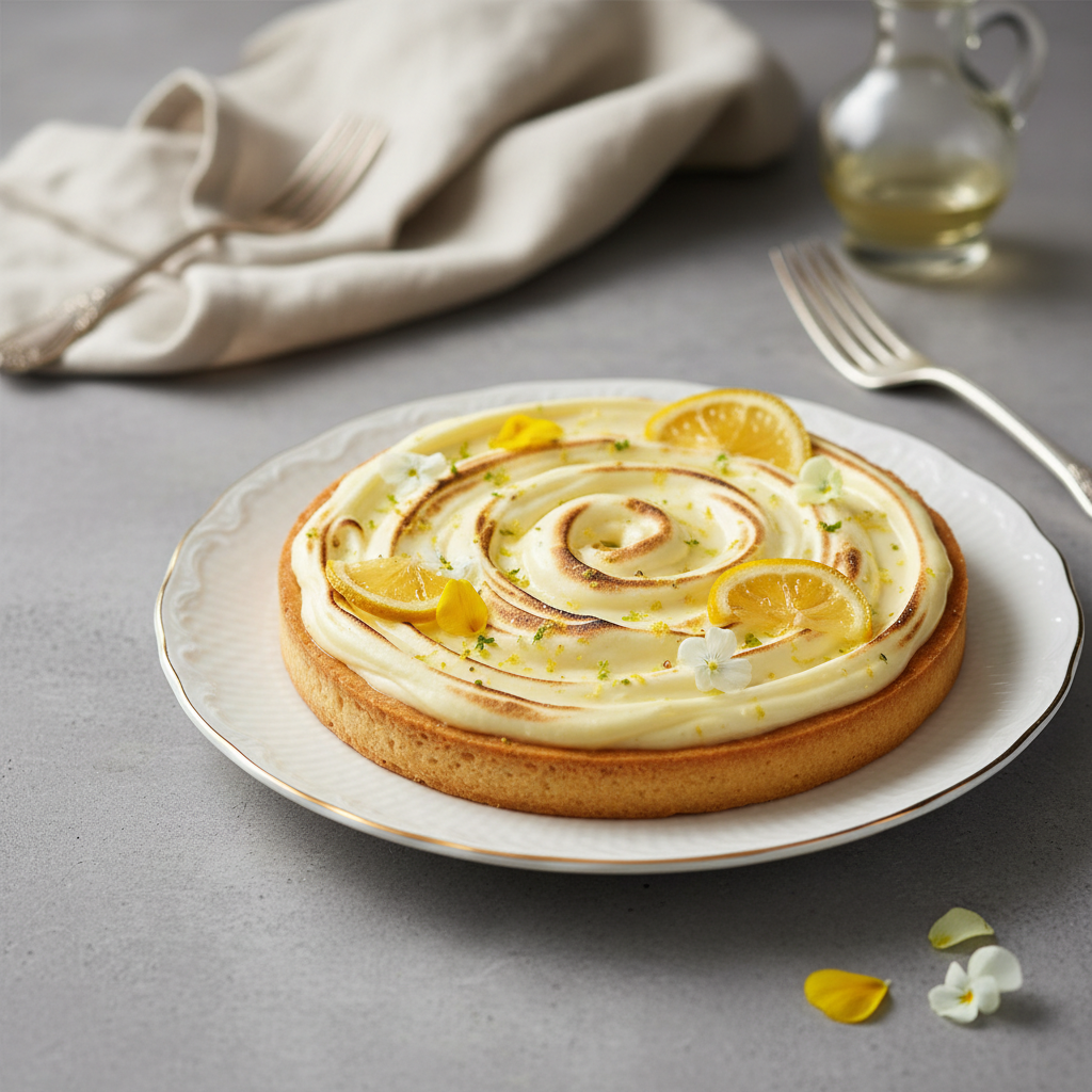 Photo de Recette de tarte aux citrons à la crème soyeuse