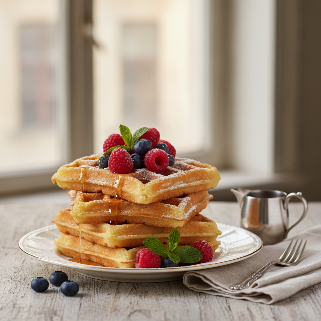Photo de Recette des gaufres maison croustillantes et légères
