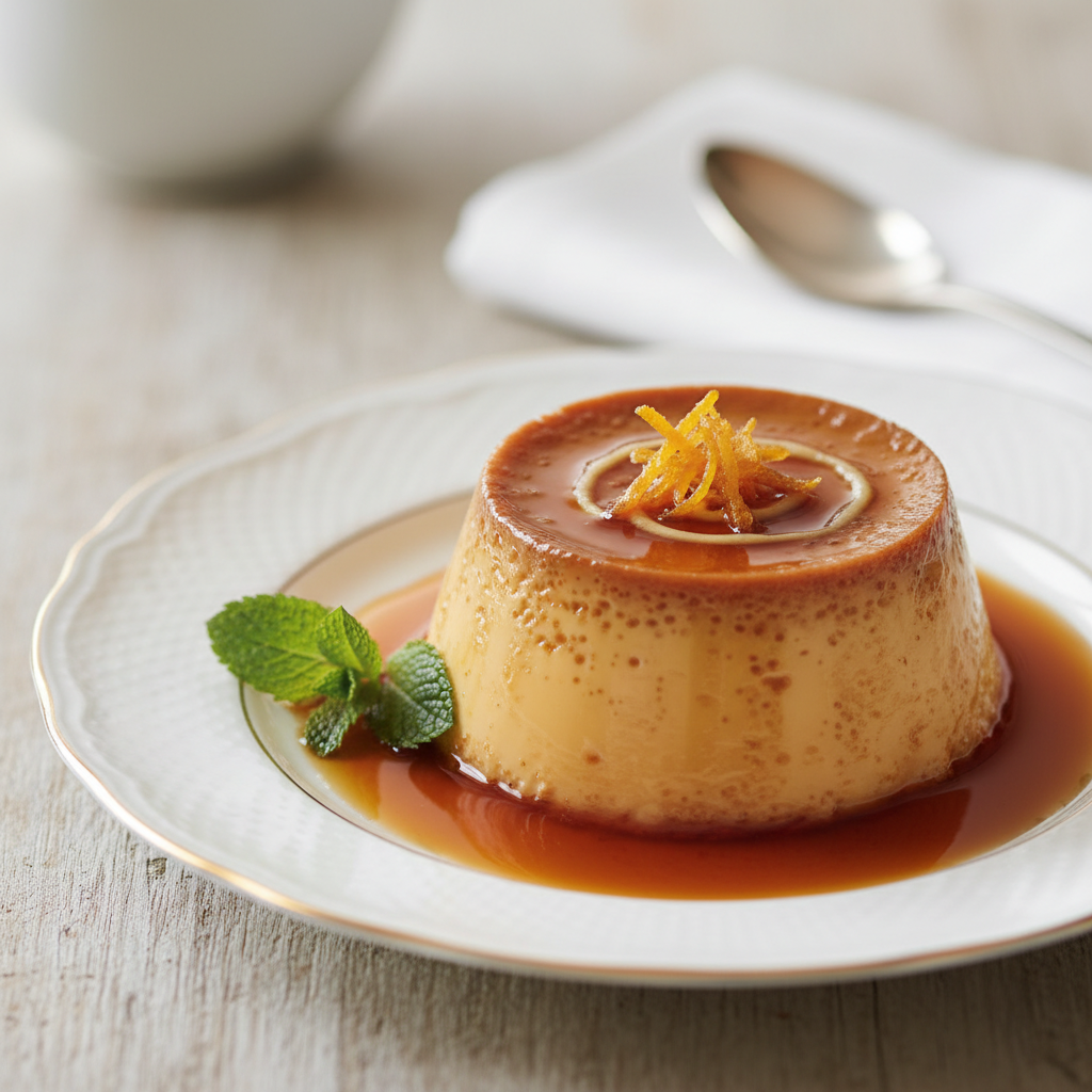 Photo de Recette de la crème caramel onctueuse façon bistrot