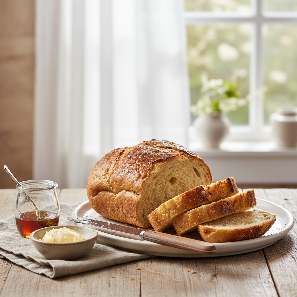 Photo de Recette de pain maison doré et croustillant au four