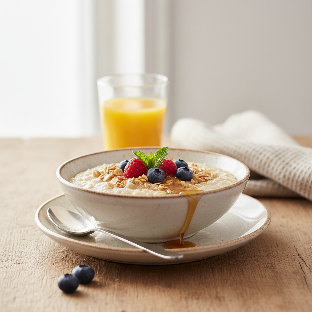Photo de Recette de porridge aux flocons d'avoine ultra crémeux