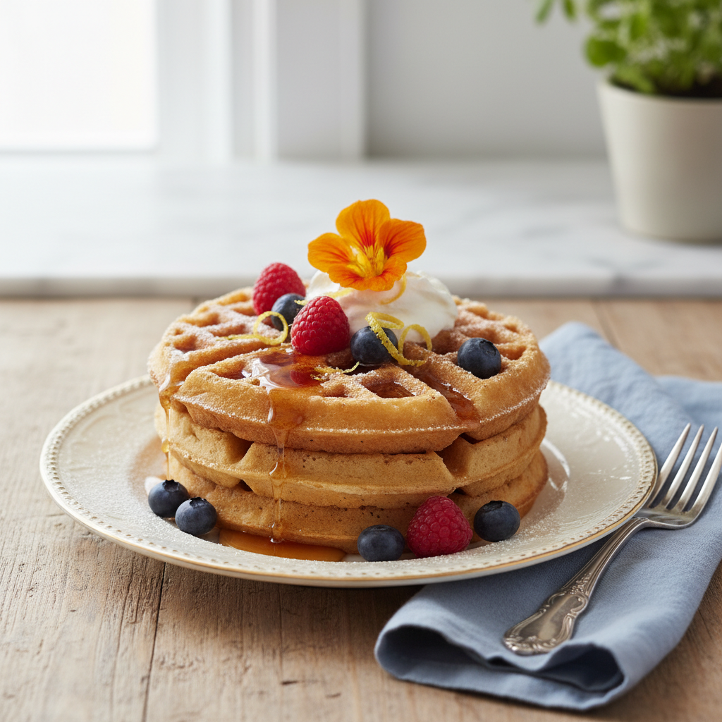 Photo de Recette de pâte à gaufres croustillantes à l'ancienne