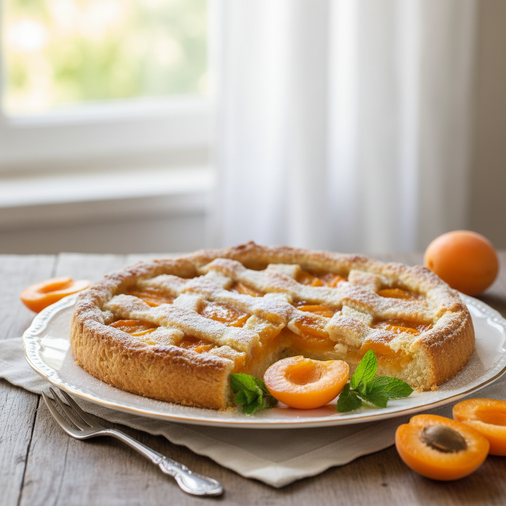 Photo de Recette d'une tarte aux abricots fondante et croustillante