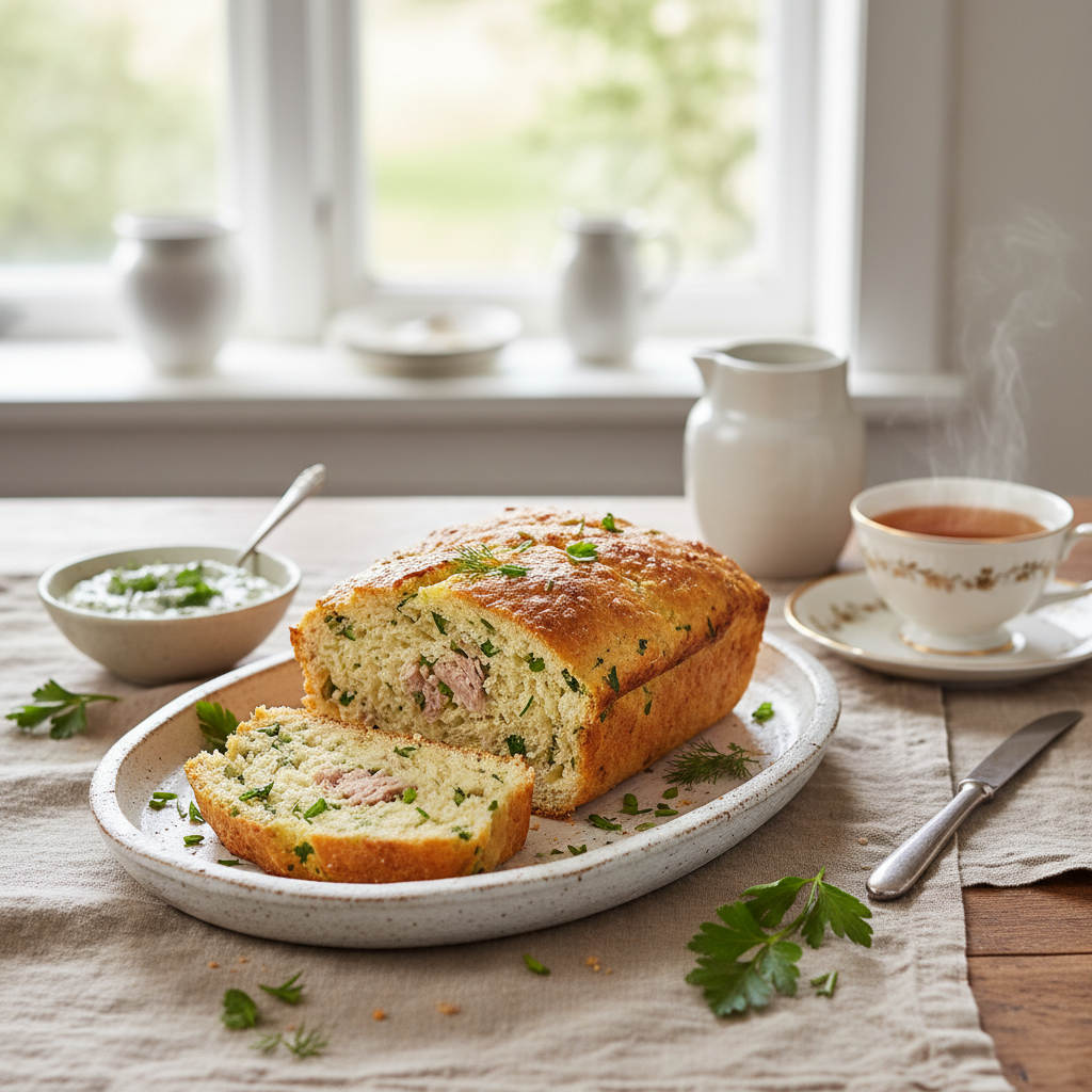 Photo de Recette du pain de thon moelleux aux herbes fraîches