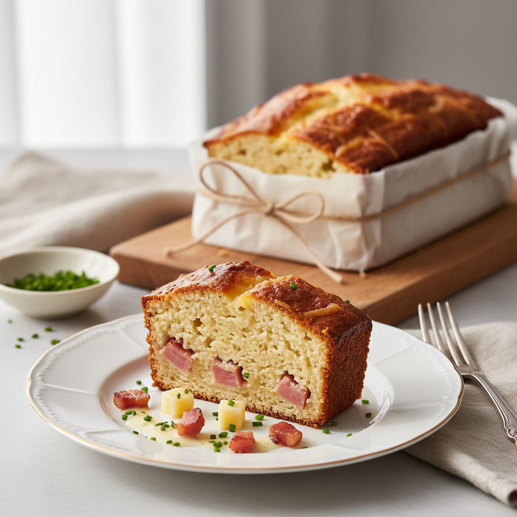 Photo de Recette de cake aux lardons et fromage ultra moelleux