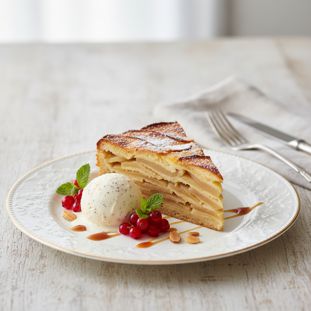 Photo de Recette du gâteau invisible aux pommes fondant de Cyril Lignac