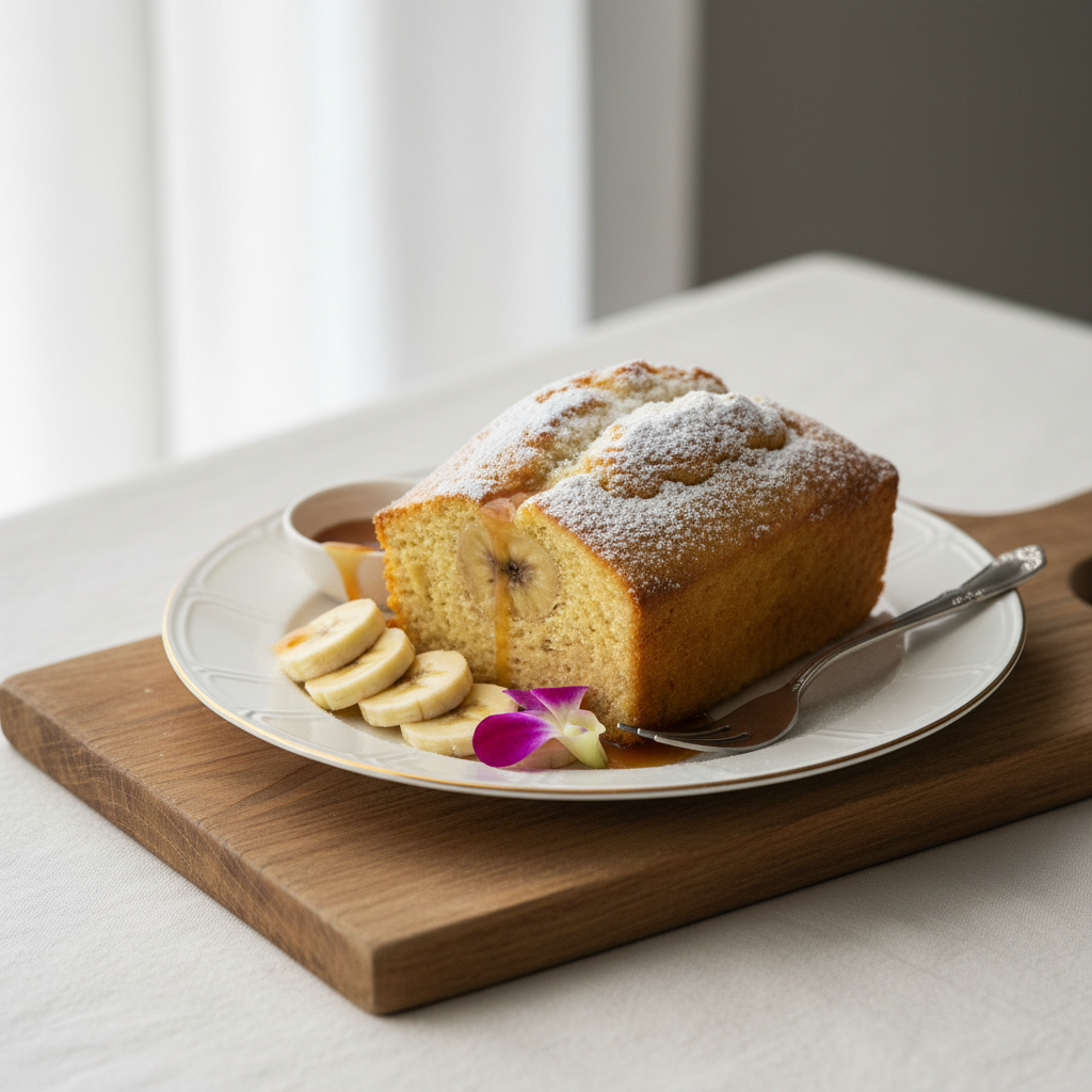 Photo de Recette de gâteau à la banane fondant et très moelleux