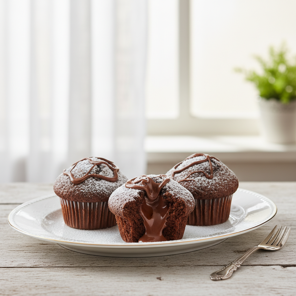 Photo de Recette de muffins au Nutella au cœur fondant irrésistible