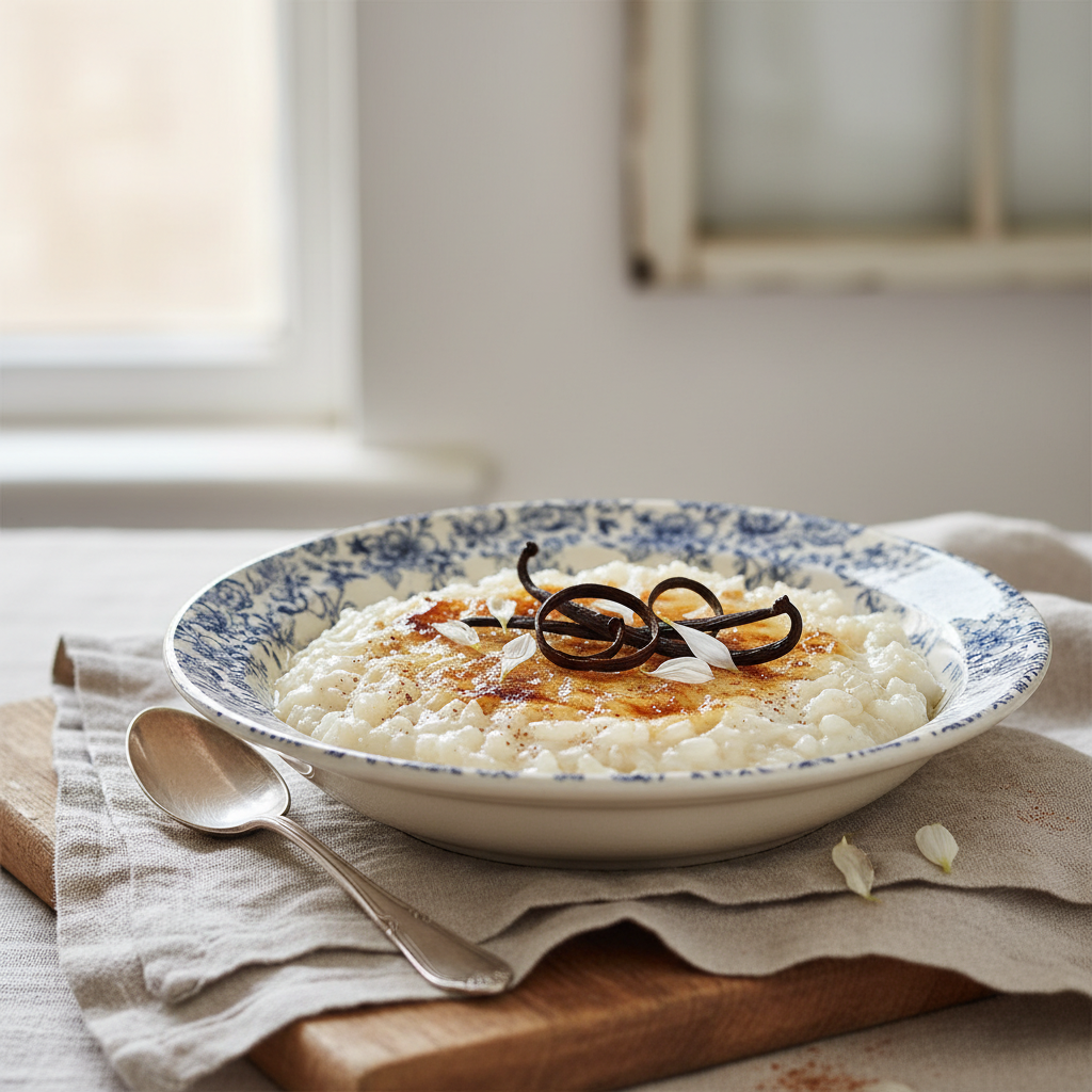 Photo de Recette du riz au lait crémeux à la vanille bourbon