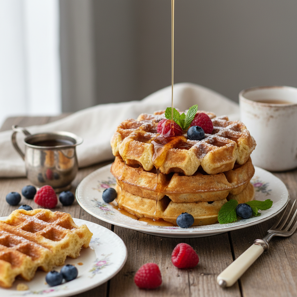 Photo de Recette des gaufres de grand-mère à l'ancienne et croustillantes