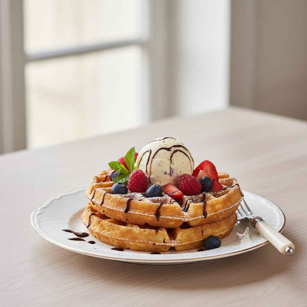 Photo de Recette des gaufres croustillantes façon Cyril Lignac