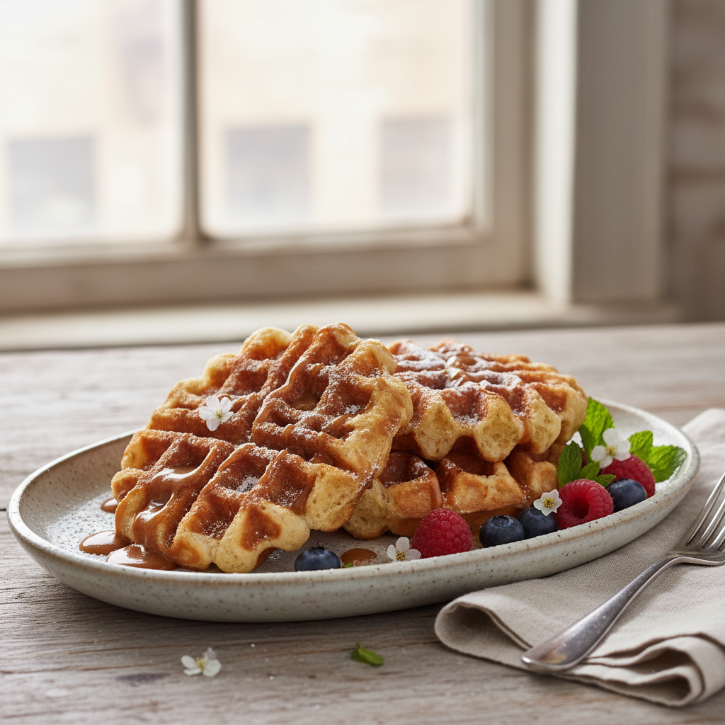 Photo de Recette de gaufres liégeoises artisanales et moelleuses