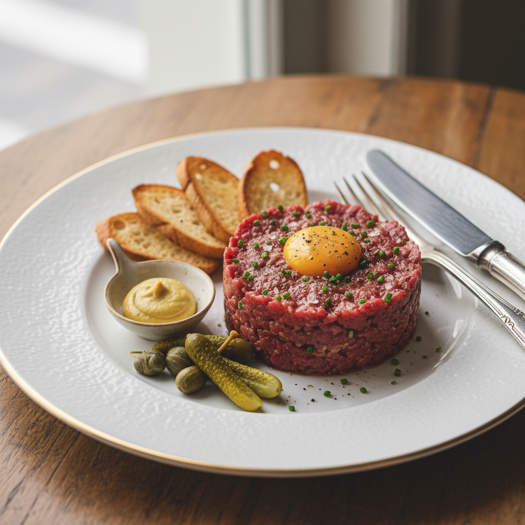 Photo de Recette du steak tartare au couteau façon bistrot