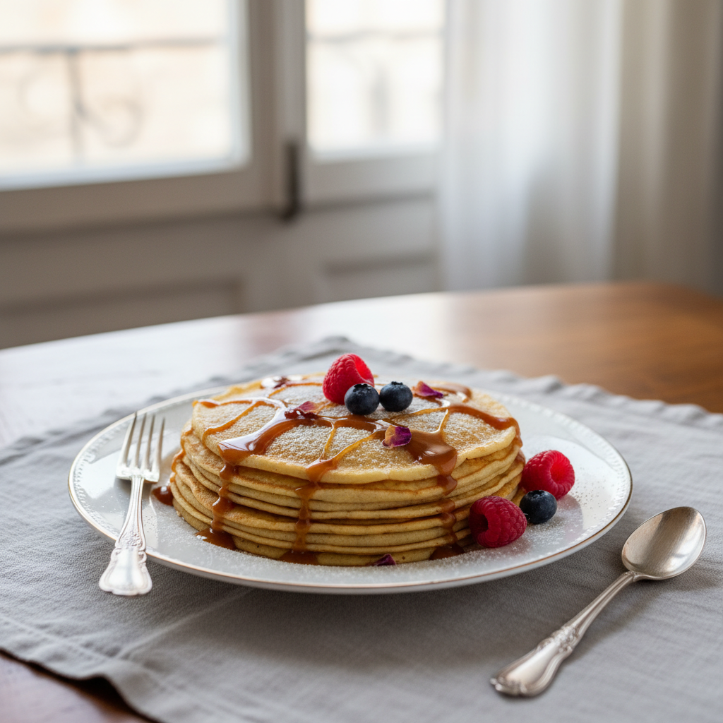 Photo de Recette de crêpes sucrées fines et fondantes