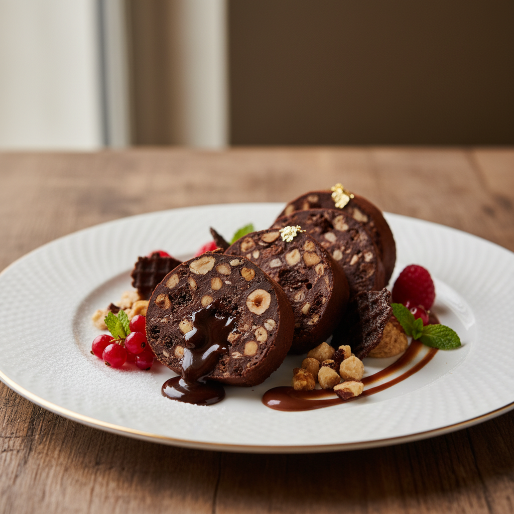 Photo de Recette du saucisson au chocolat croquant et fondant