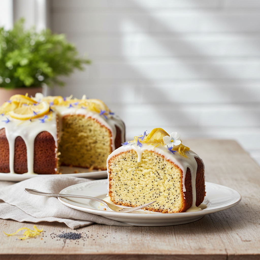 Photo de Recette de cake au citron et pavot ultra moelleux