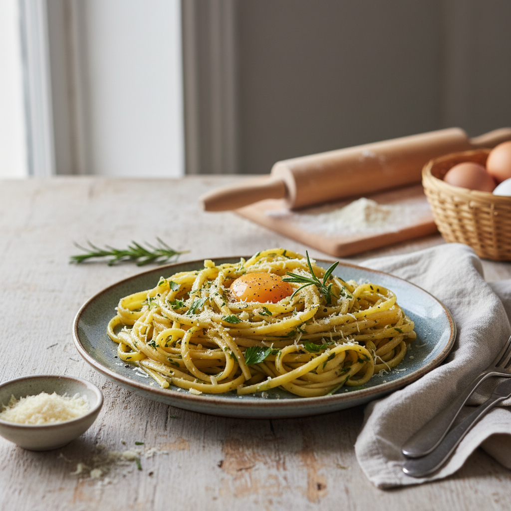 Photo de Recette des pâtes fraîches maison aux œufs frais