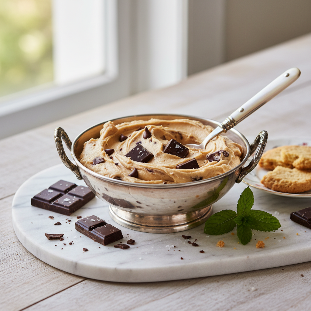 Photo de Recette de cookie dough onctueuse aux éclats de chocolat