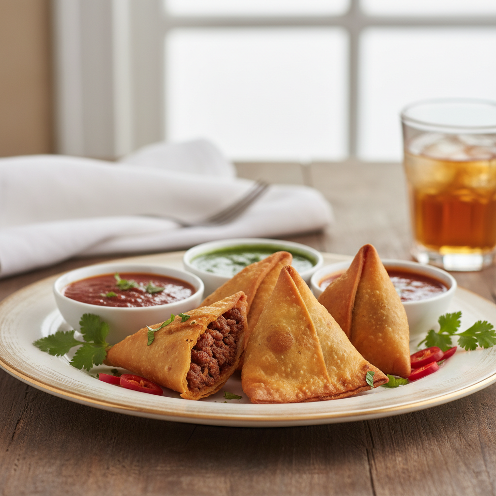 Photo de Recette de samoussas au boeuf épicé et croustillants