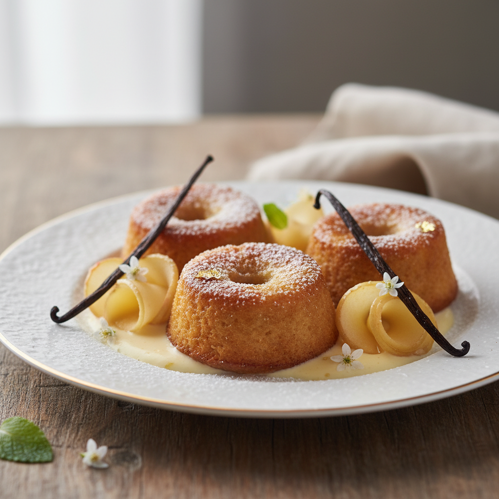 Photo de Recette de moelleux aux pommes fondant et vanillé