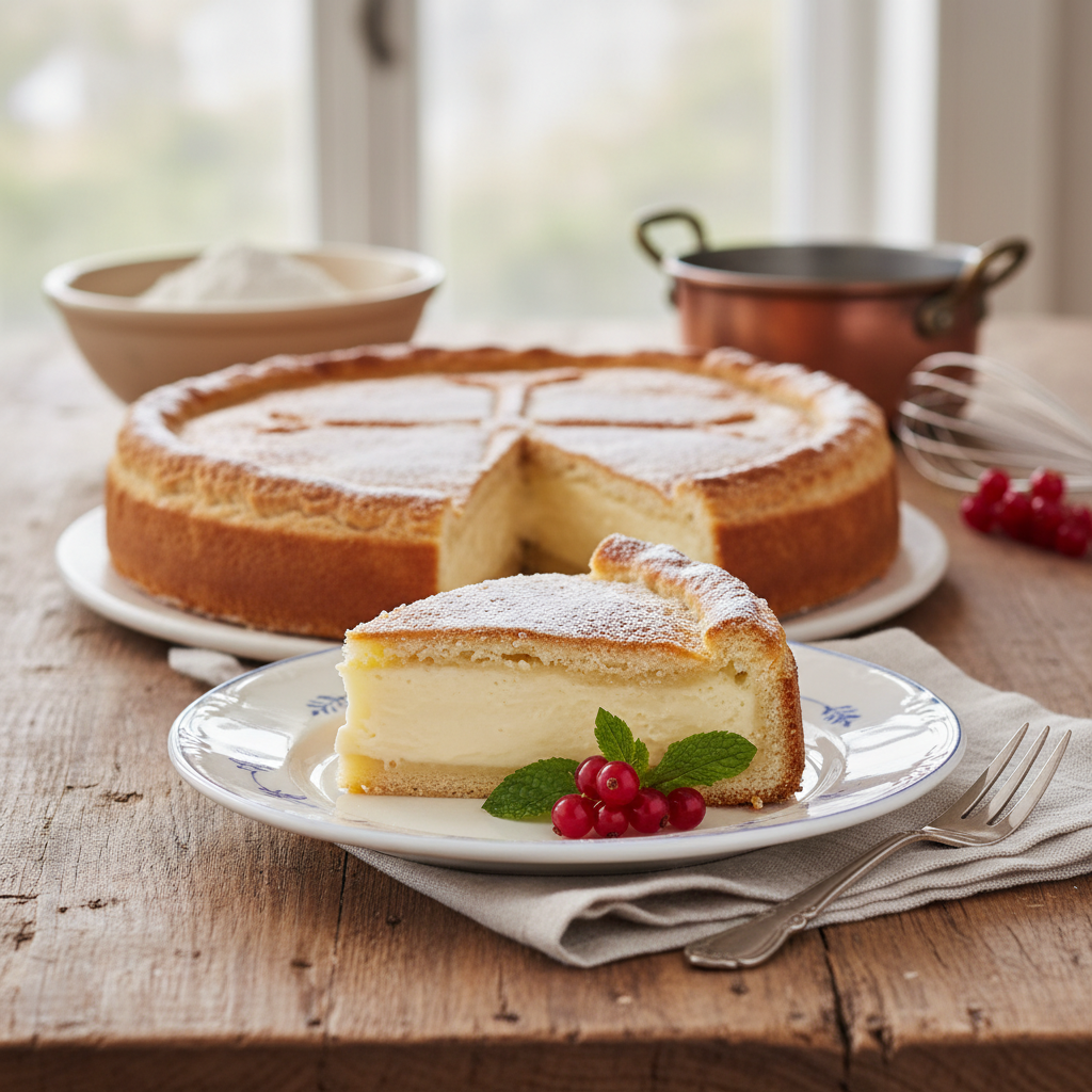 Photo de Recette du gâteau basque traditionnel à la crème onctueuse
