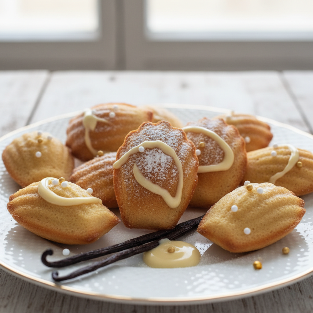 Photo de Recette de madeleine maison à l'ancienne et vanille
