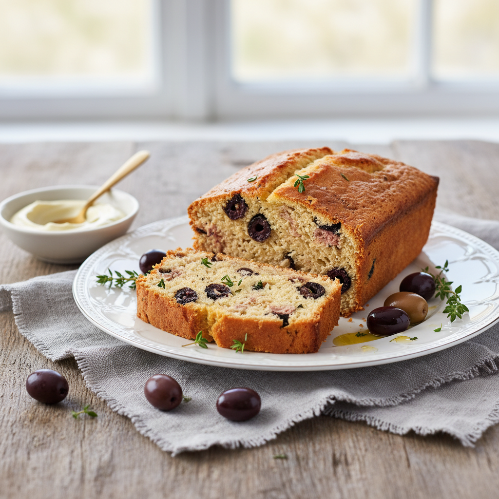 Photo de Recette de cake au thon et olives à la provençale