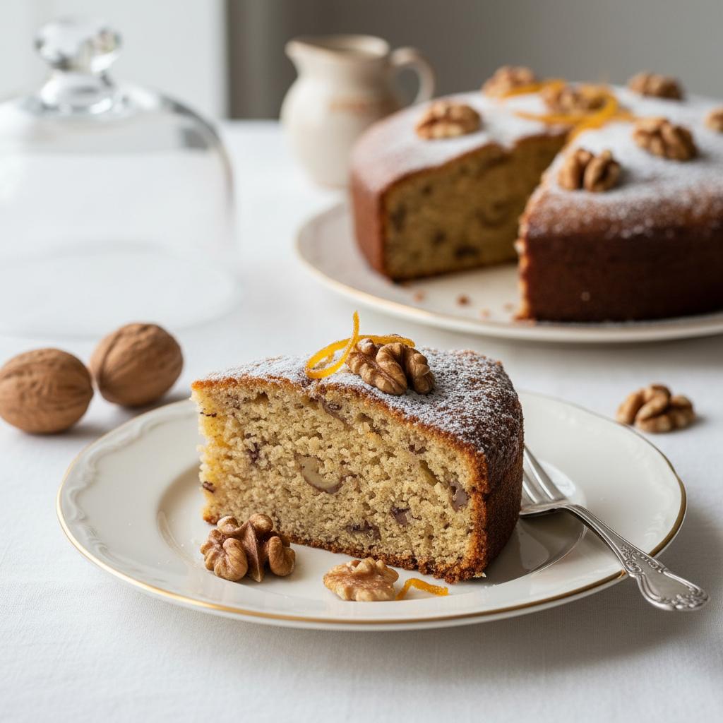 Photo de Recette de gâteau aux noix traditionnel et ultra moelleux